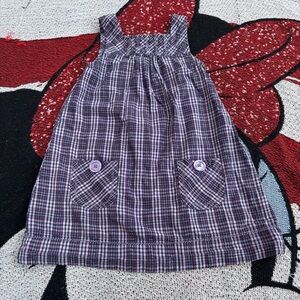 CHEROKEE PURPLE PLAID BUTTON POCKET DRESS SIZE 4T